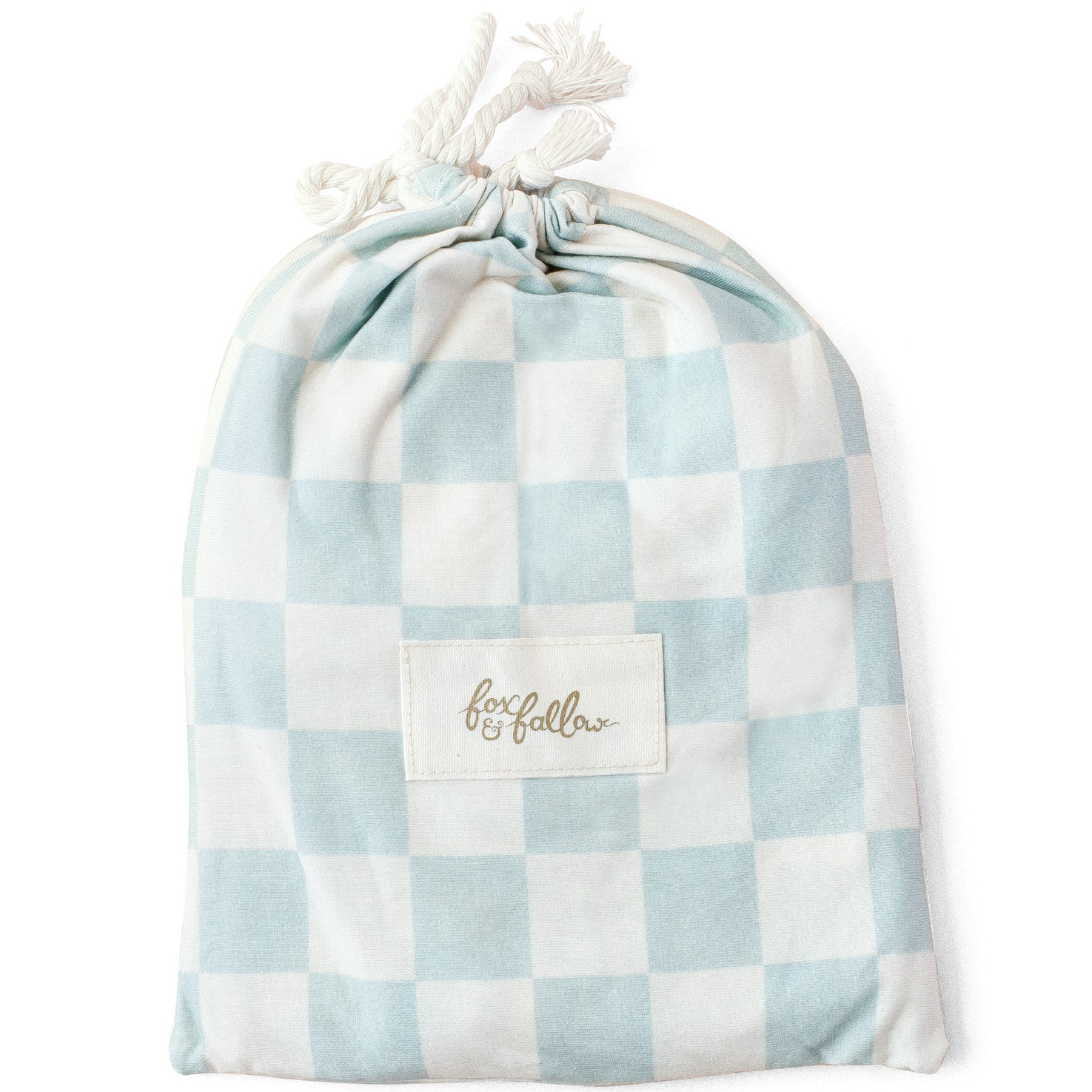 Sage Check Organic Bassinet Sheet or Change Pad Cover - Fox & Fallow