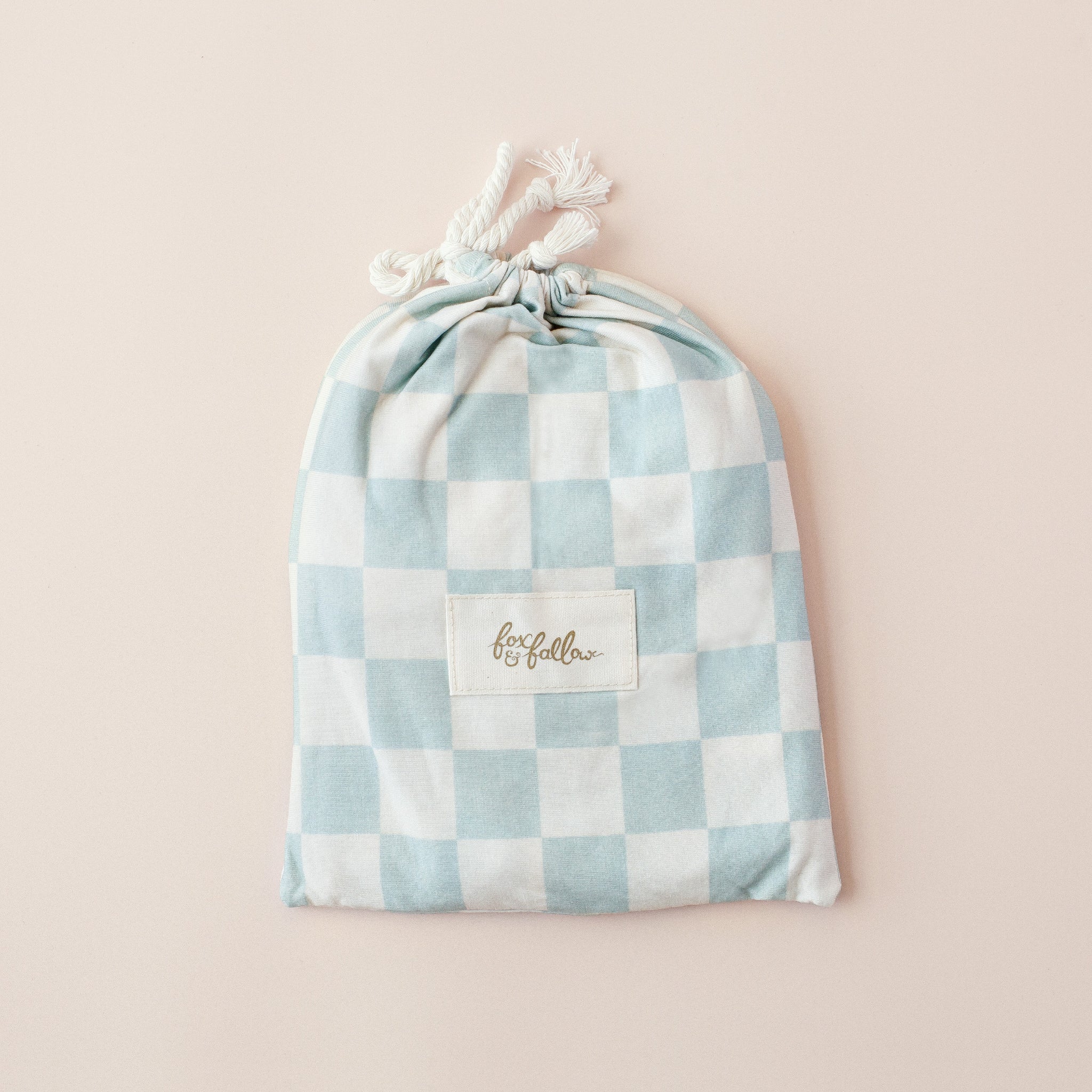 Organic Fitted Bassinet Sheet/Change Pad Cover | Sage Check