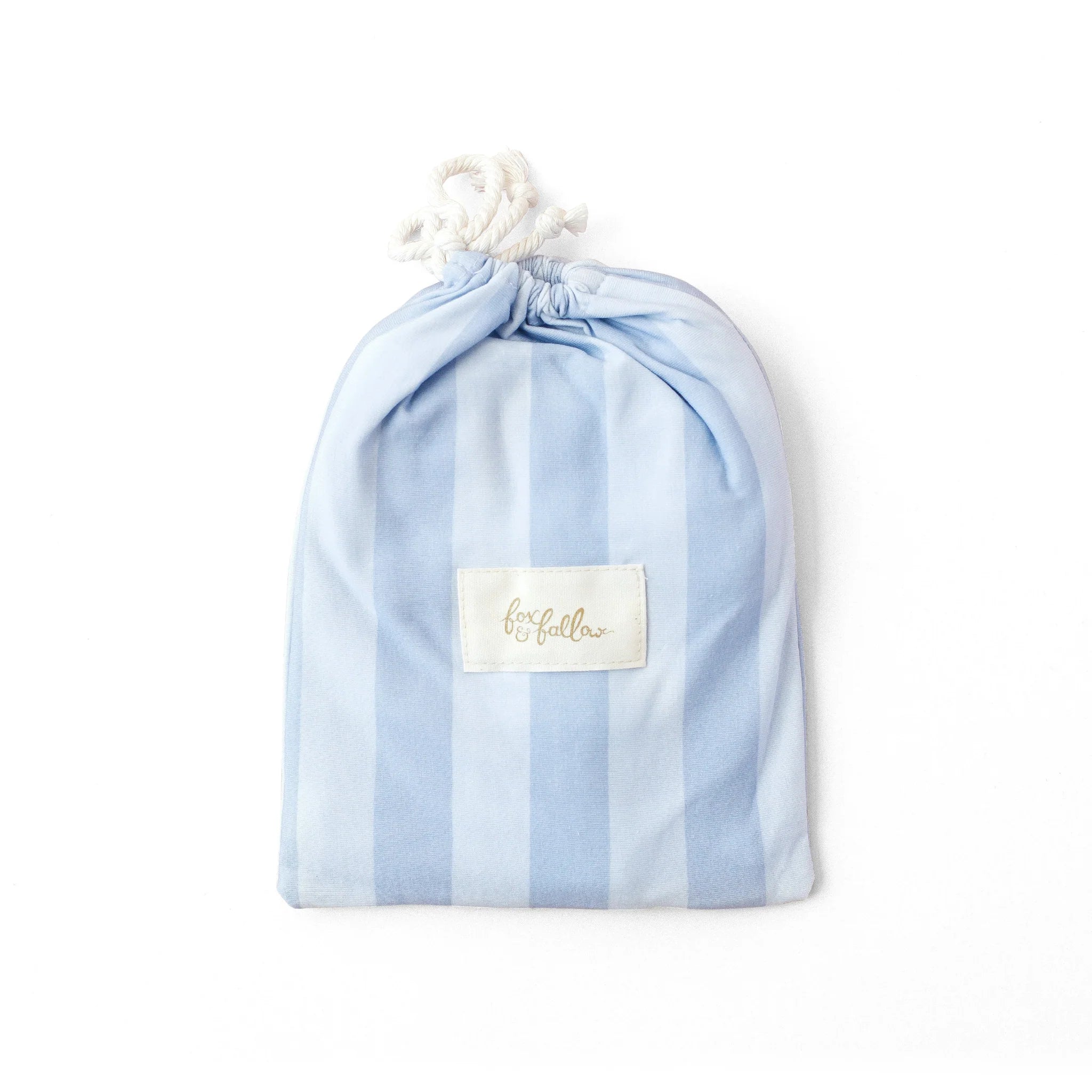 Organic Fitted Bassinet Sheet/Change Pad Cover | Cloud Stripe