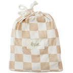 Caramel Check Organic Bassinet Sheet or Change Pad Cover - Fox & Fallow