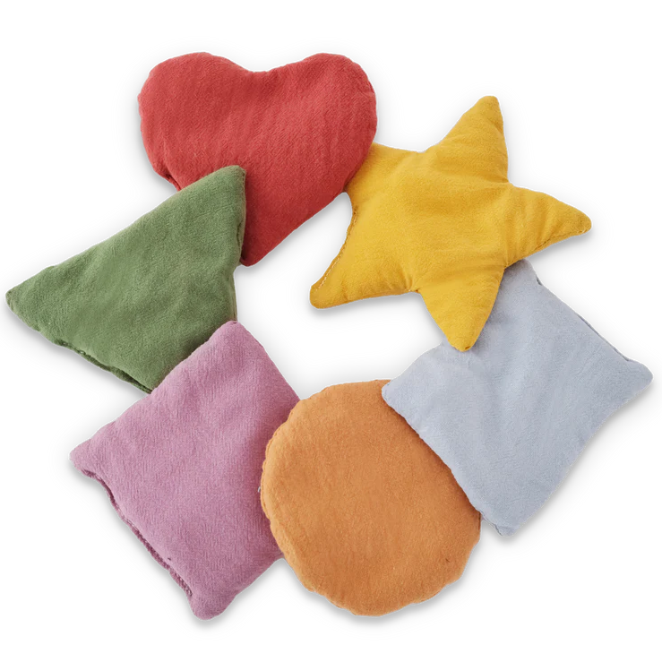soft cotton shape bean bags for baby learning colours and shapes