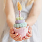 Pastel Birthday Wish Cupcake Felt Food - Juni Moon