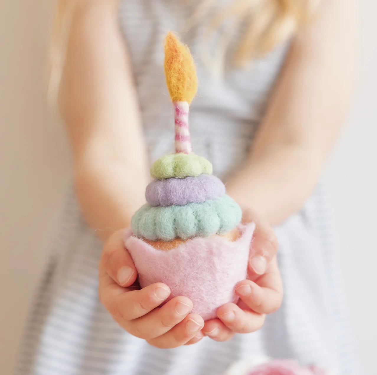 Pastel Birthday Wish Cupcake Felt Food - Juni Moon