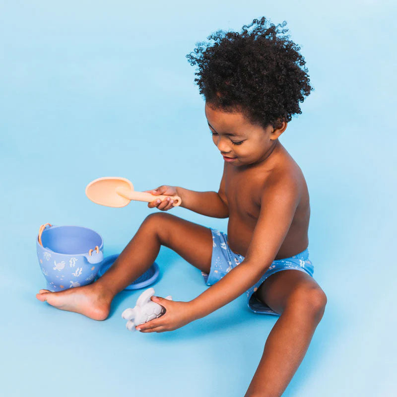 Swim Essentials turtle beach toy set with silicone bucket shovel and beach play accessories
