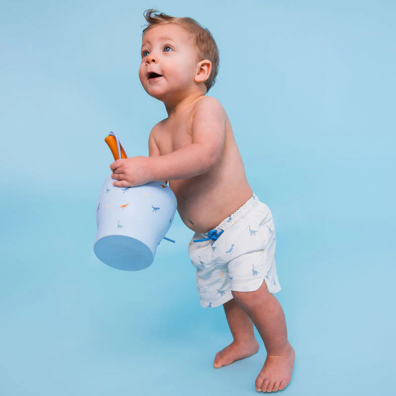 Children’s dinosaur silicone beach bucket set for sandpit and outdoor play