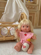 Strawberry Dolls Frilled Bib & Diaper Set - SALLI Collective