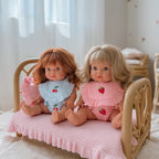 Cherry Dolls Frilled Bib & Diaper Set - SALLI Collective