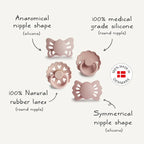 FRIGG | Baby's First Pacifier 4-Pack | Blush