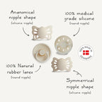 FRIGG | Baby's First Pacifier 4-Pack | Cream