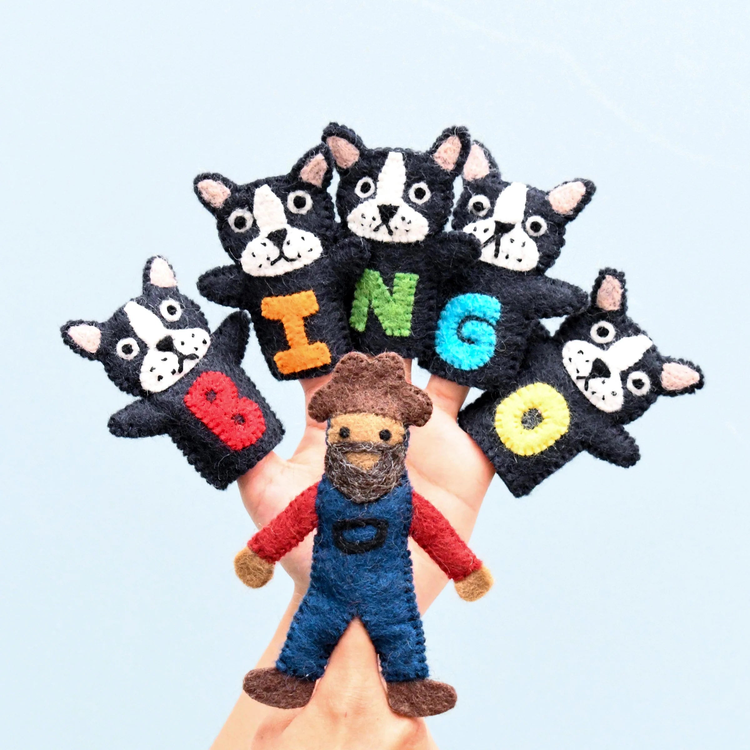 BINGO Felt Finger Puppet Set - Tara Treasures
