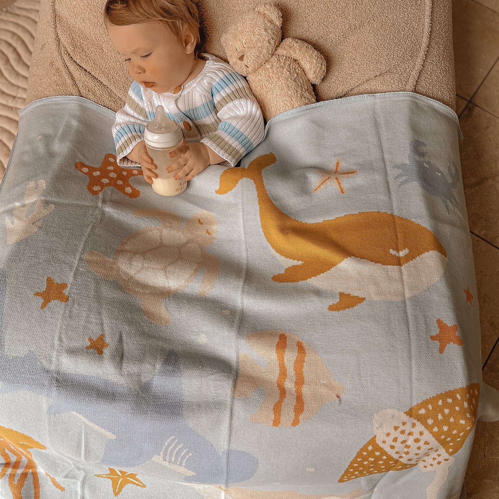 Ocean Creatures Blanket - Fox & Fallow