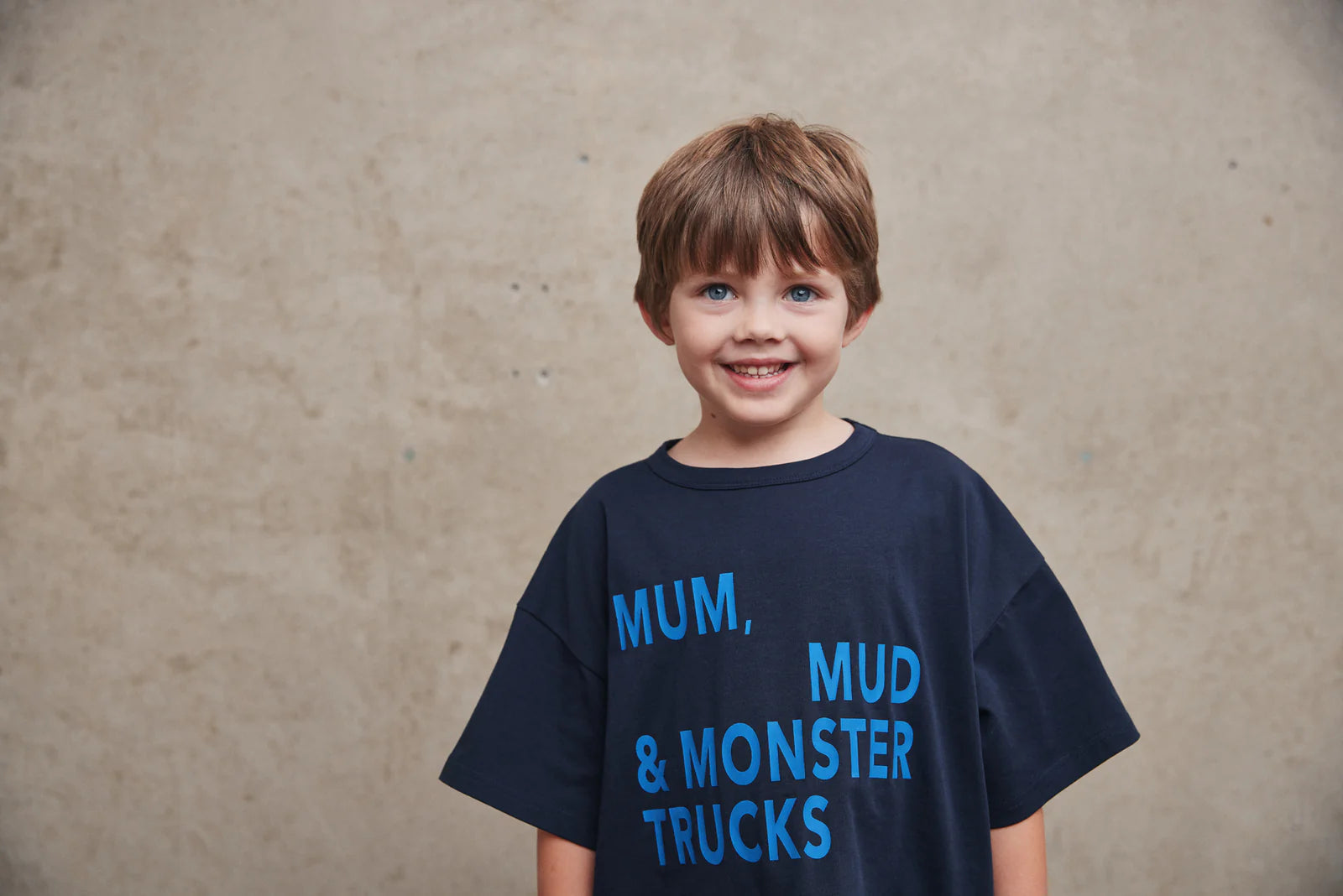 Navy Mum, Mud & Monster Trucks T-Shirt - BBOBBIE