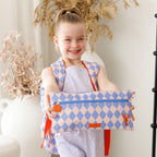 Blue Diamonds Large Pencil Case - Fox & Fallow