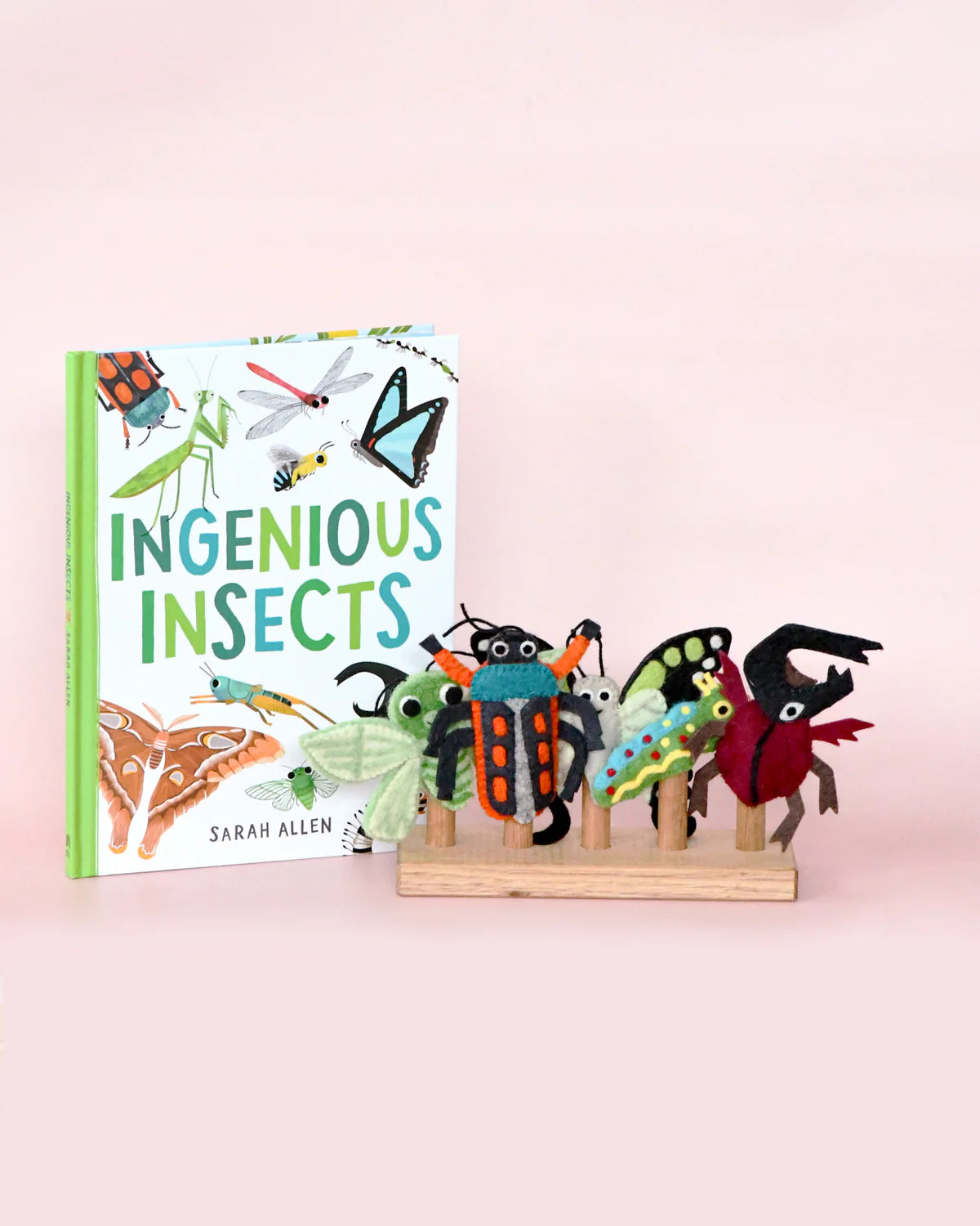 Ingenious Insects Felt Finger Puppet & Book Bundle - Tara Treasures