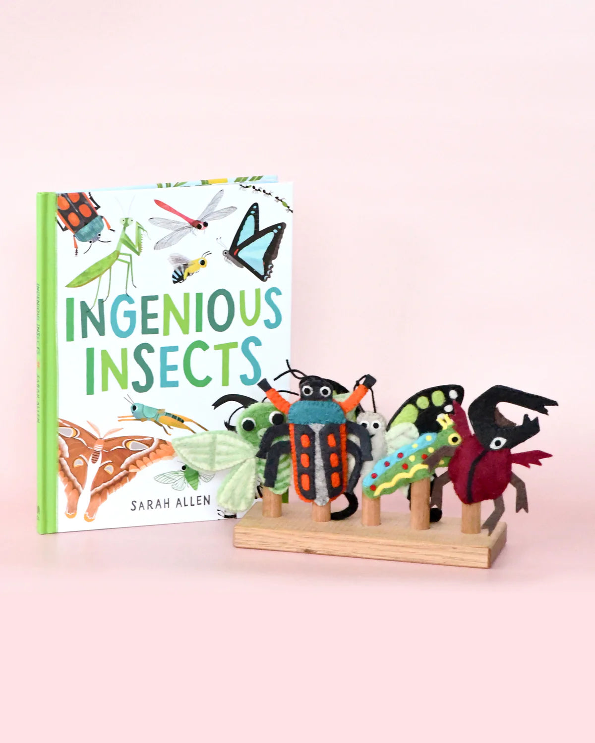 Ingenious Insects Felt Finger Puppet & Book Bundle - Tara Treasures
