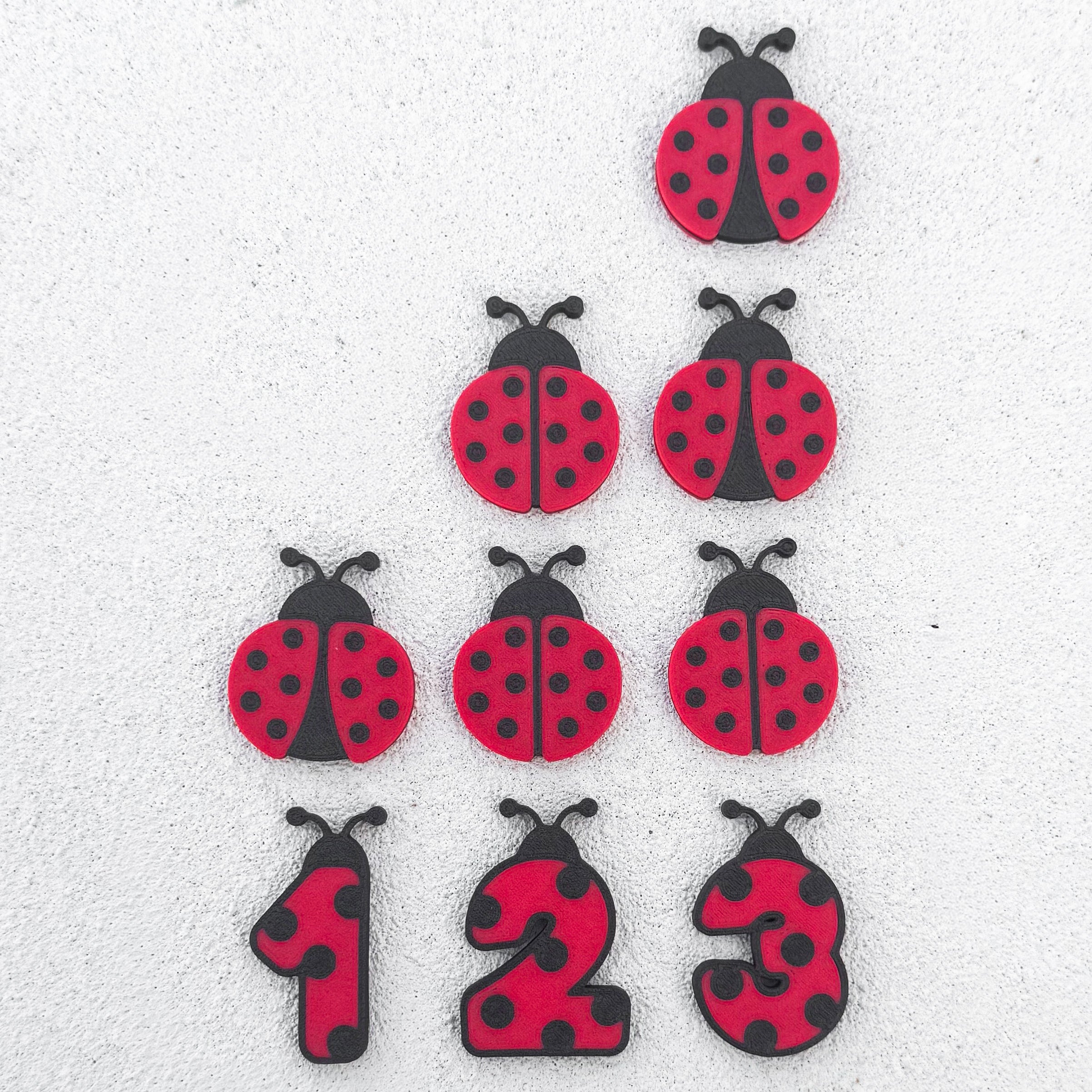 Little Ladybug Number Sensory Play Coins - Honey Hollow