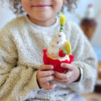 Giant Strawberry Cupcake + Candle Felt Food - Tara Treasures