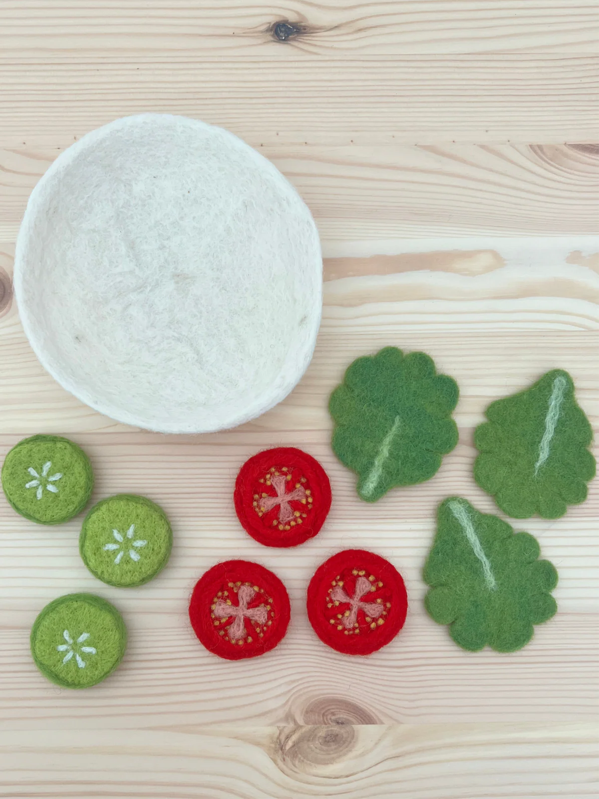 Salad & Plate Felt Food Set - Playtisserie