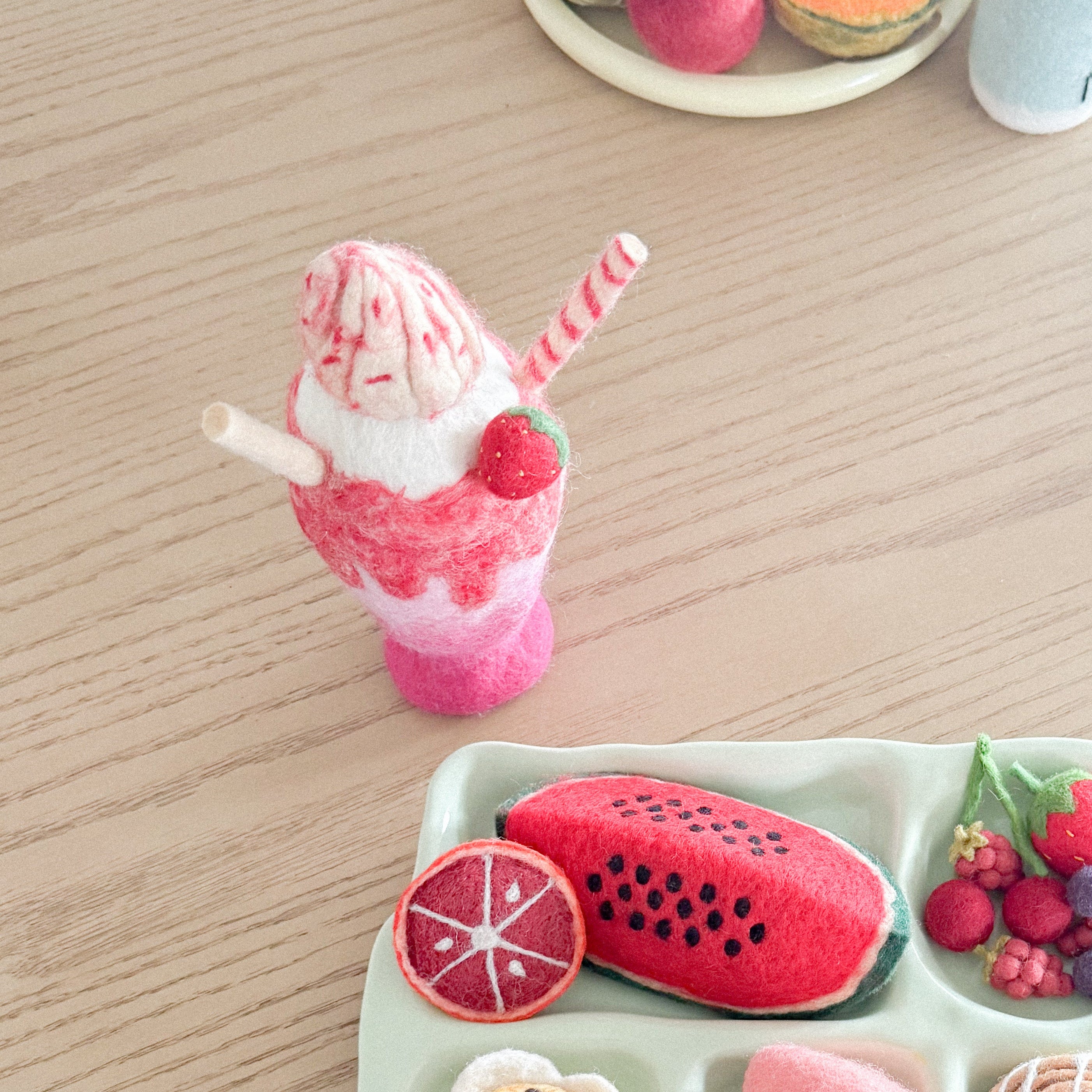 Strawberry Milkshake Felt Play - Tara Treasures