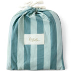 Sage Stripe Organic Fitted Cot Sheet - Fox & Fallow
