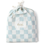 Sage Check Organic Fitted Cot Sheet - Fox & Fallow