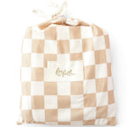 Caramel Check Organic Fitted Cot Sheet - Fox & Fallow