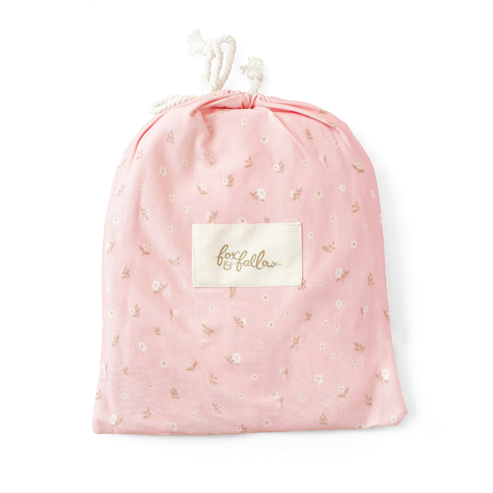 Organic Fitted Cot Sheet | Dusty Roses