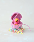 Yellow Ducking Felt Surprise Egg - Tara Treasures