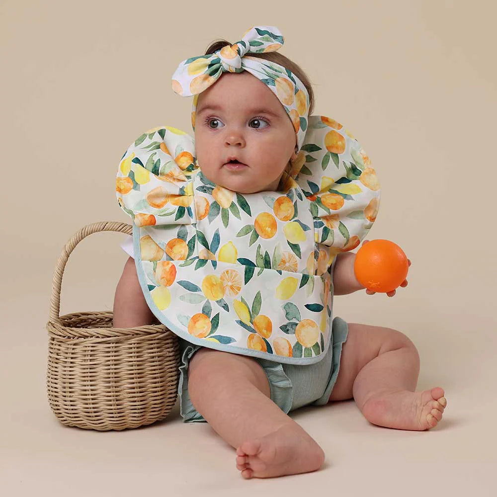 Citrus Squeeze Frill Snuggle Bib - Snuggly Hunny