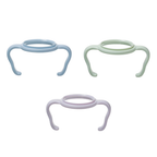 b.box baby bottle handles twin pack with ergonomic non-slip handles in soft pastel colours
