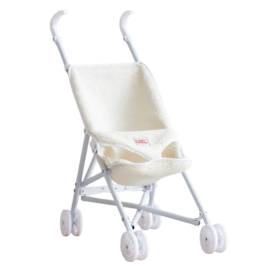 Folding Dolls Stroller | Cream Sherpa