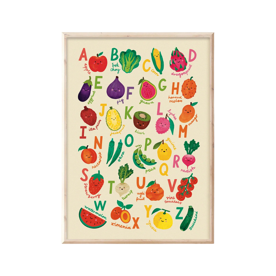 Fruit + Veg Alphabet | A3 Print