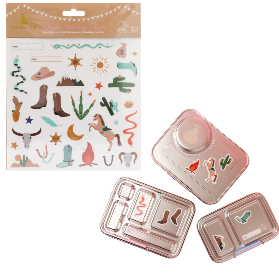 Reusable Lunch Box Stickers | Wild West