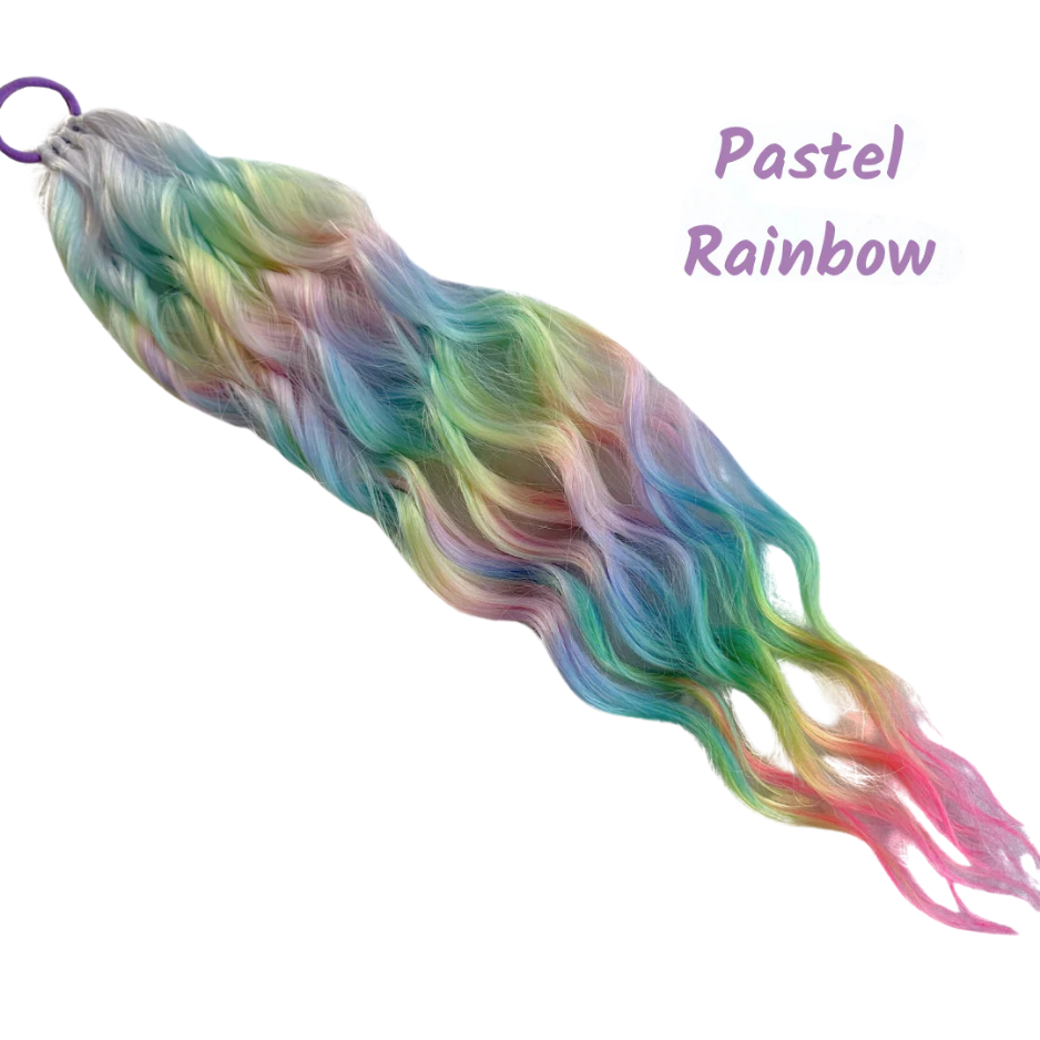 Long Mermaid Wave Extension | Pastel Rainbow | 24"