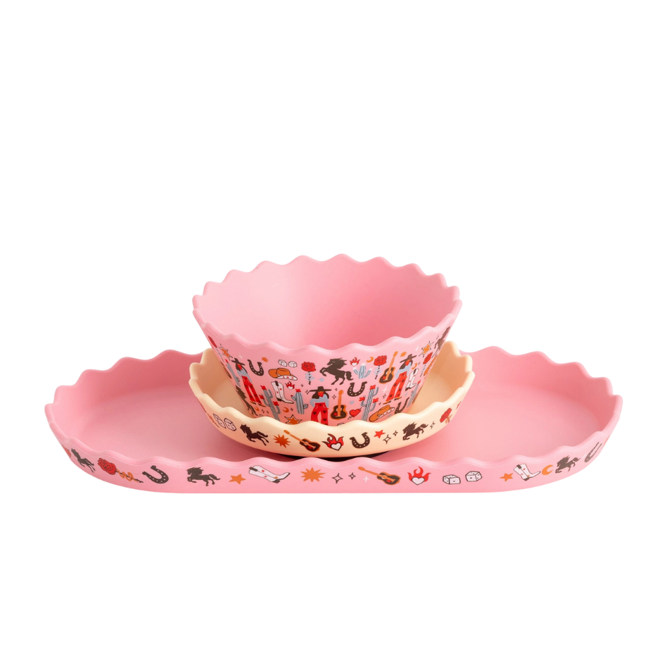 Bowl and Plate Set | Cowgirl