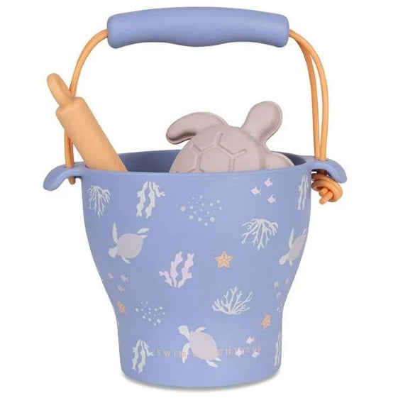 Ocean themed silicone beach play set with turtle design by Swim Essentials