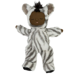 Mini Zebra Cozy Dinkum doll full view striped plush toy