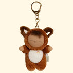 Olli Ella Fox Finnley cozy bag charm plush fox keychain
