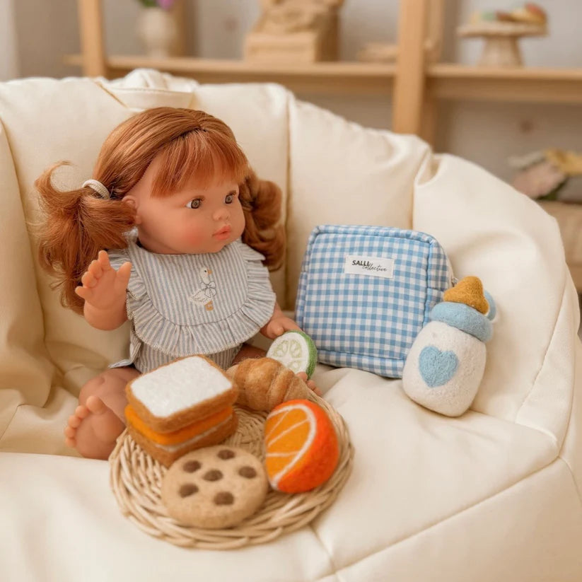 Blue Gingham Doll Lunchbox Set - SALLI Collective