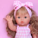 Pink Gingham Dolls Dress & Bow Set - SALLI Collective