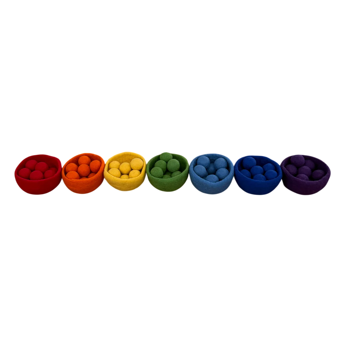 Rainbow Felt Bowls & Balls Set - Playtisserie