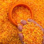 Pumpkin Patch Orange Rice Sensory Base - Honey Hollow