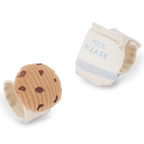 milk and cookie baby wrist rattle set