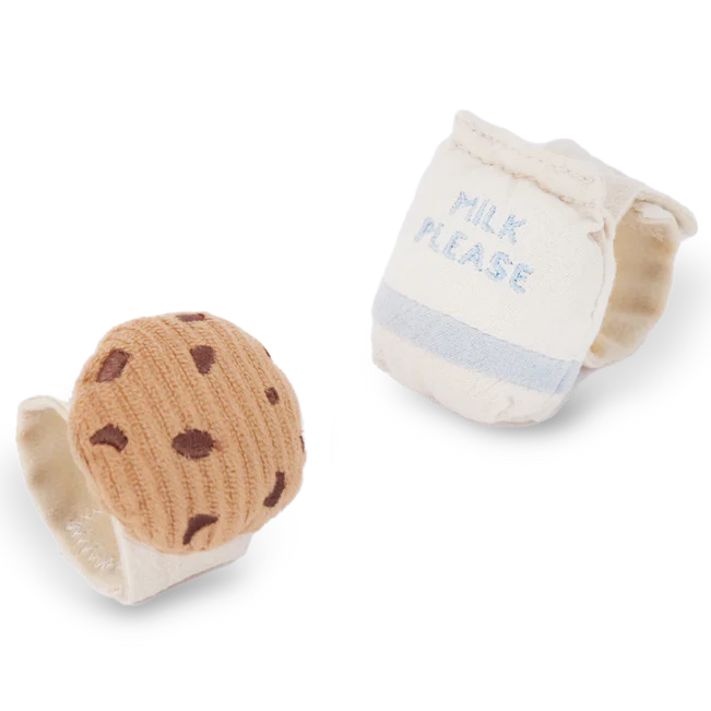 milk and cookie baby wrist rattle set