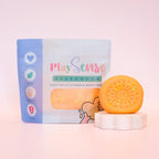 Image of dough by the brand playsense. Great for sensory play and being creative, also fine motor development. Dough is non toxic with all natural ingredients so safe for little hands. Colour and scent glitter peach fruit salad