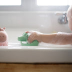 Crocodile Natural Rubber Rattle & Teether/Bath Toy - Tikiri