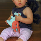 Sunrise Dragon Natural Rubber Rattle & Teether/Bath Toy - Tikiri