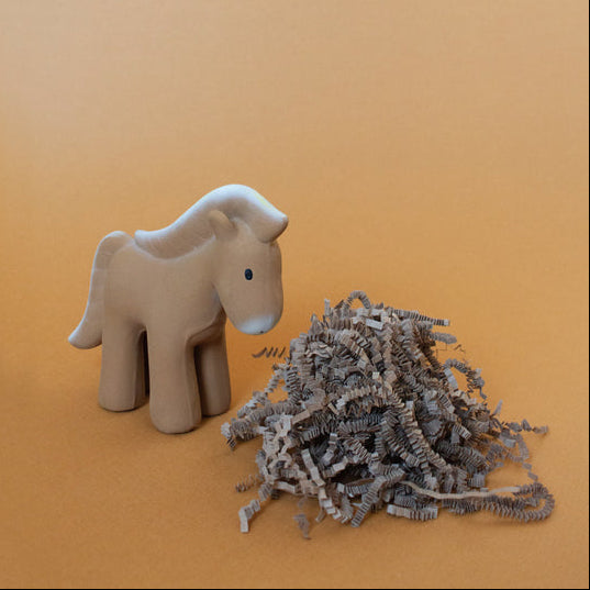 Horse Natural Rubber Rattle & Teether/Bath Toy - Tikiri