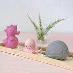 Seahorse Natural Rubber Rattle & Teether/Bath Toy - Tikiri