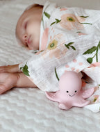Octopus Natural Rubber Rattle & Teether/Bath Toy - Tikiri